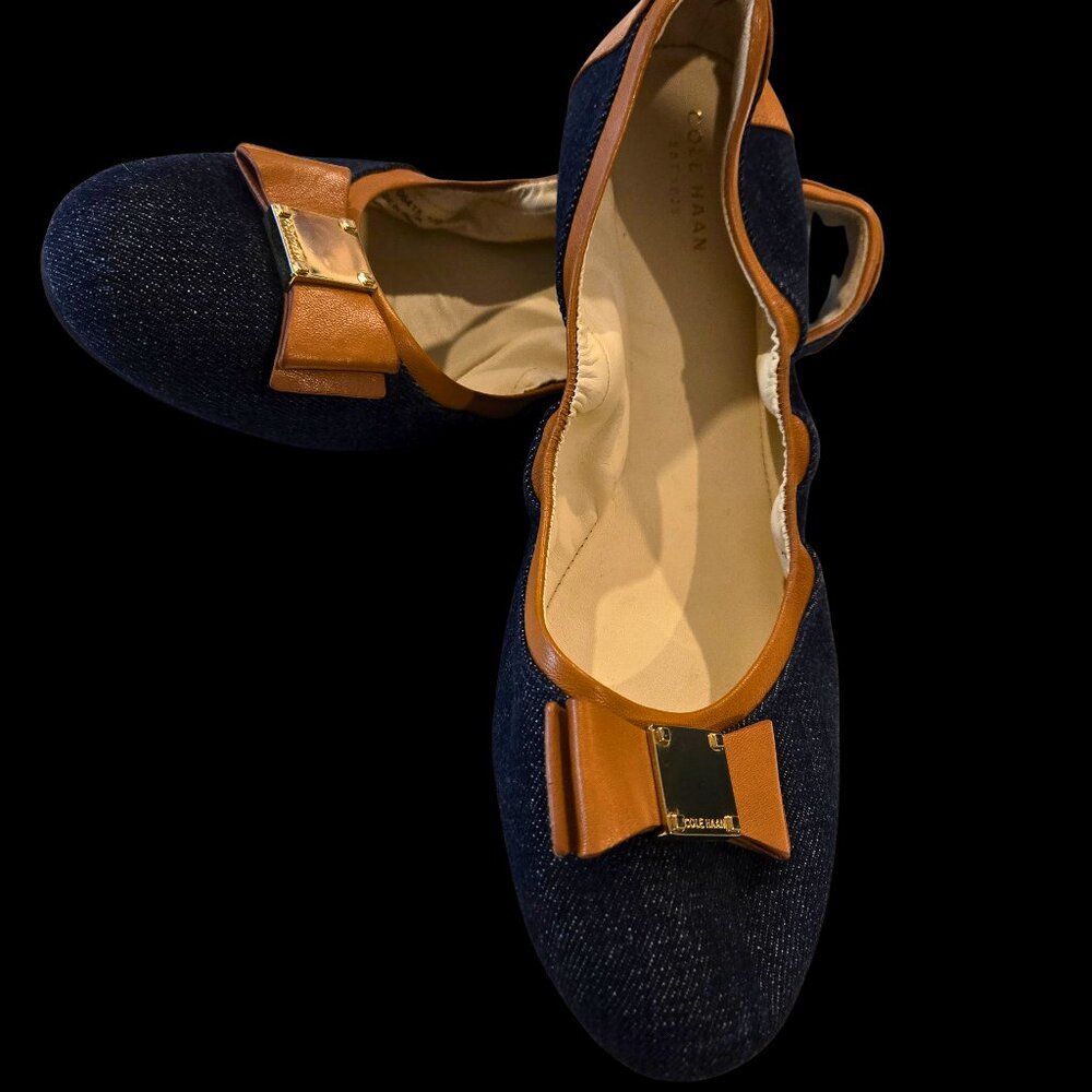 Cole Haan Denim Ballet Flats – Women’s Size 12 – Rare Size – Like New - Picture 2 of 13